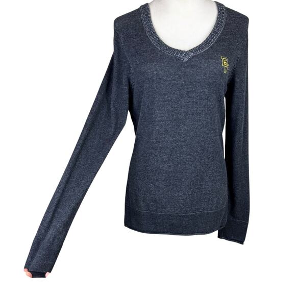 Cutter & Buck Women's BU Baylor University Black Knit V-neck Pullover Sweater - Picture 8 of 13